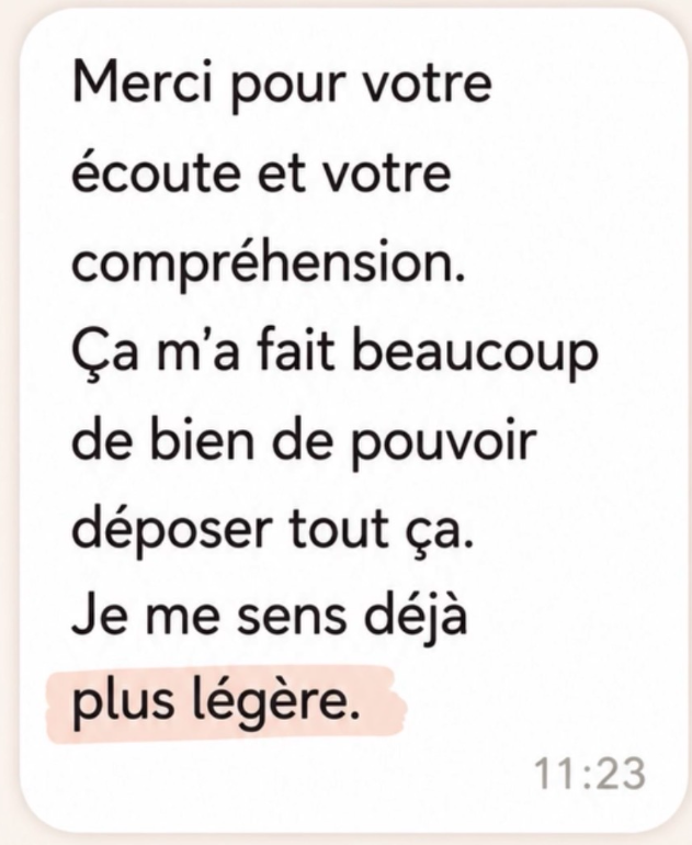 Message de témoignage d'une membre du Cercle 3C